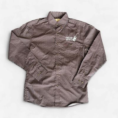 Men's Wrangler Pendleton Round-Up Maroon Long Sleeve Button Up