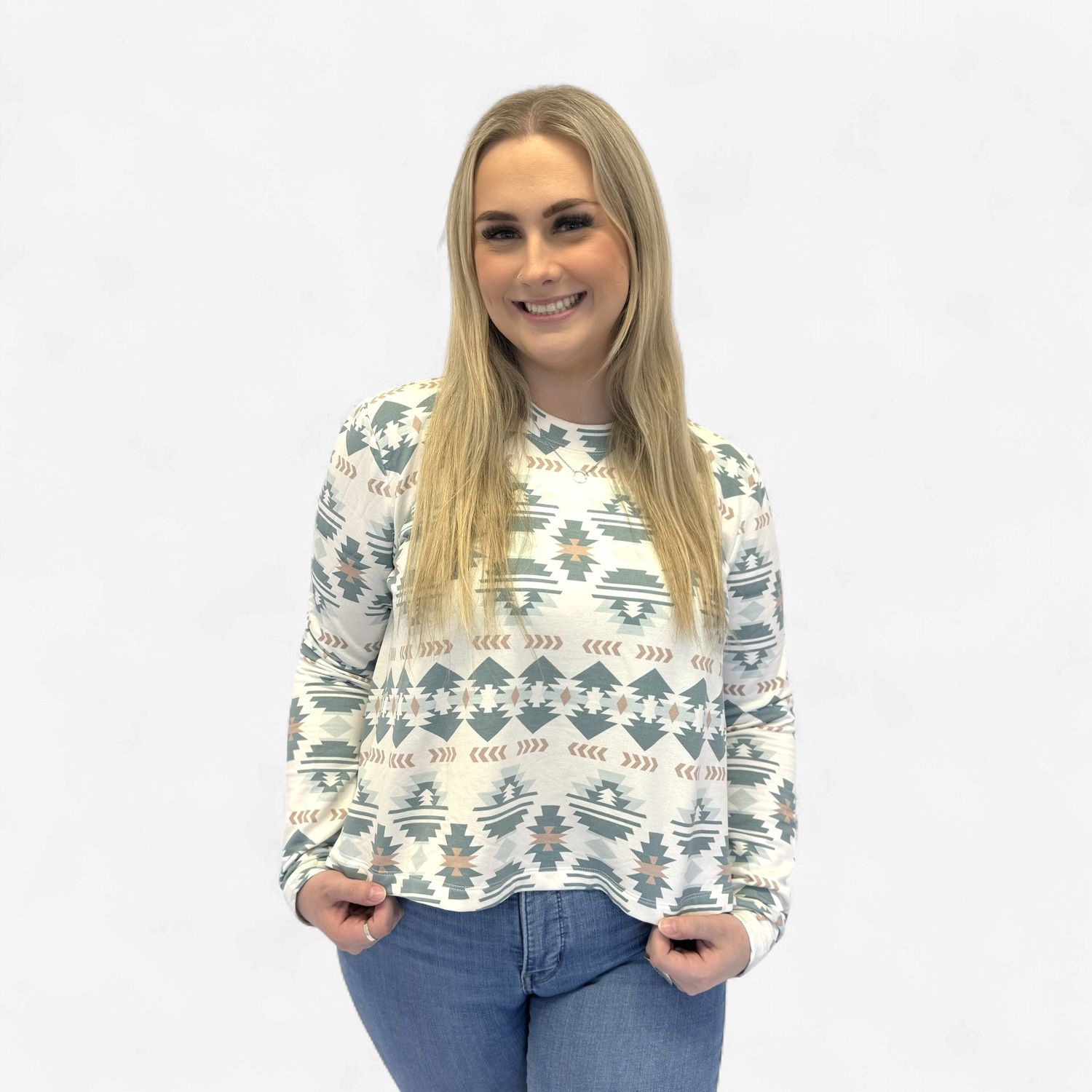 Ladies Wrangler Pendleton Round-Up Aztec Lounge Shirt