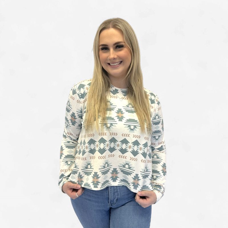 Ladies Wrangler Pendleton Round-Up Aztec Lounge Shirt