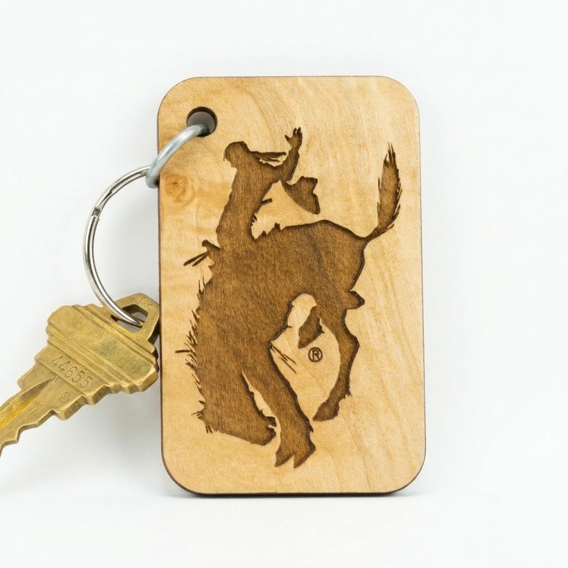 Pendleton Round-Up Wooden Keychain