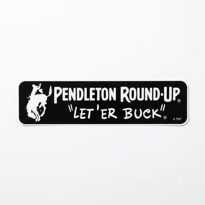 Black Pendleton Round-Up Mini Bumper Sticker