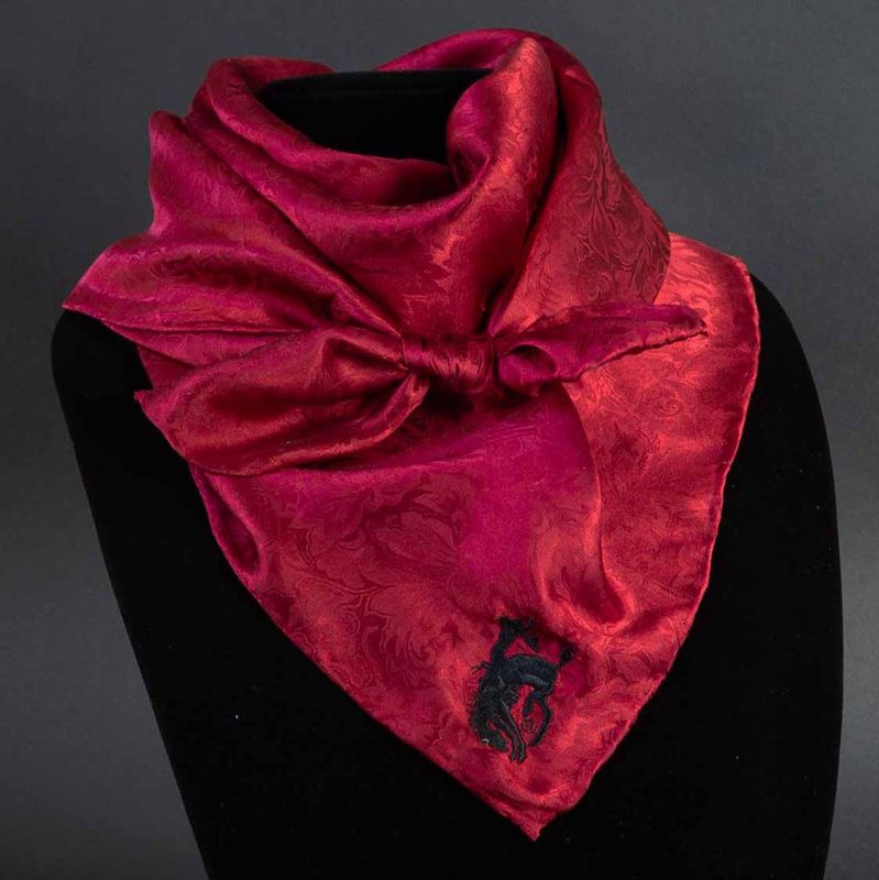 Pendleton Round-Up Red Jacquard Silk Wild Rag