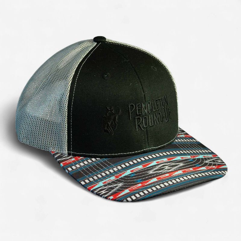 Pendleton Round-Up Black Aztec Hat