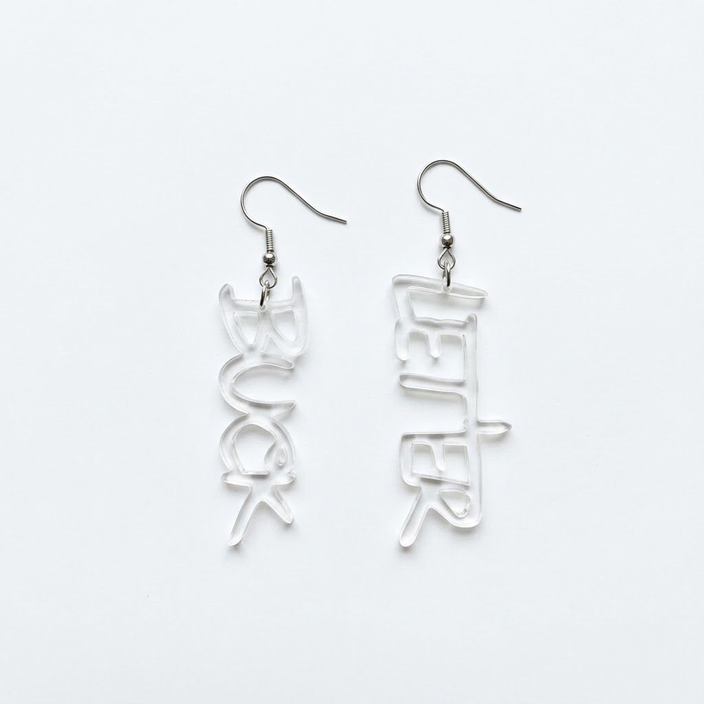 Pendleton Round-Up Acrylic "Let'er Buck" Cut Out Earrings