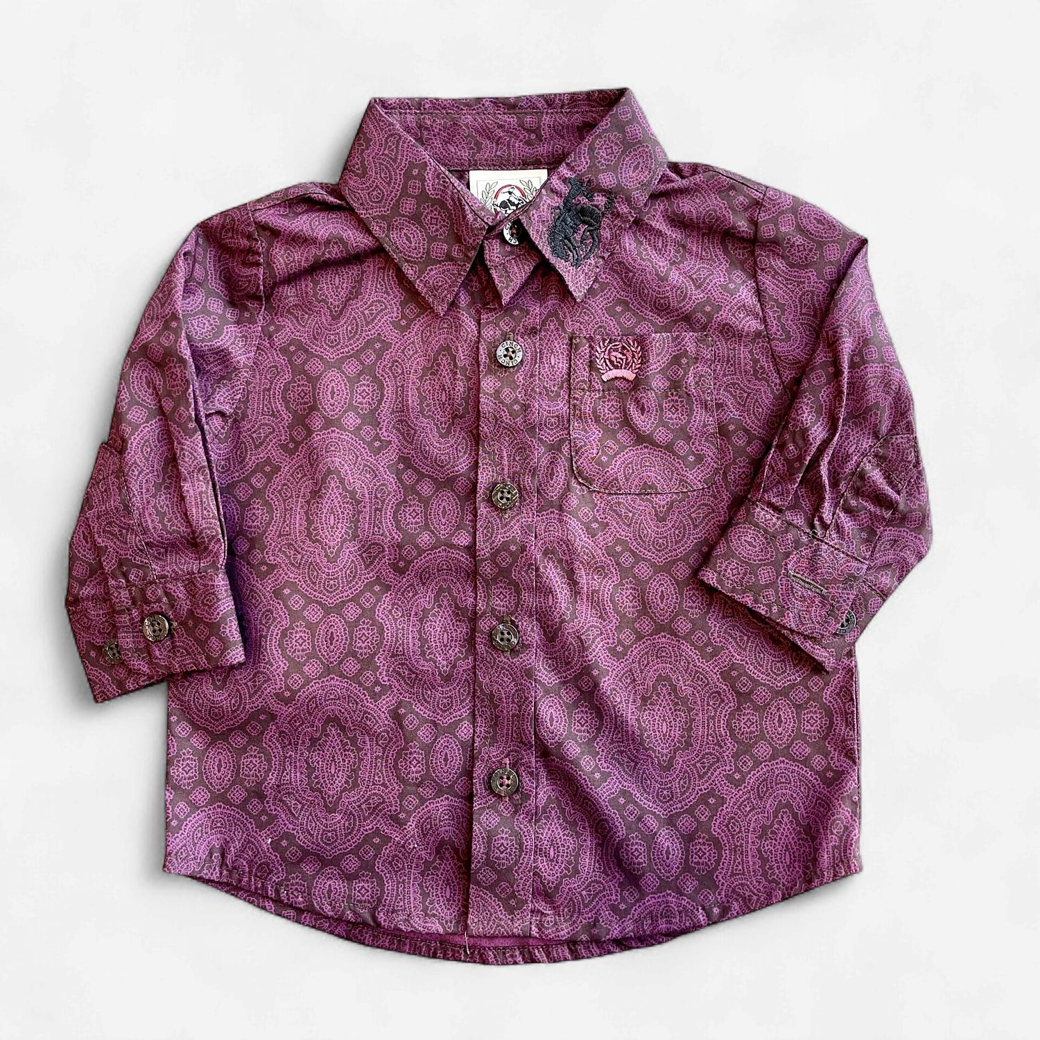 Infant Cinch Pendleton Round-Up Purple Long Sleeve Button Up