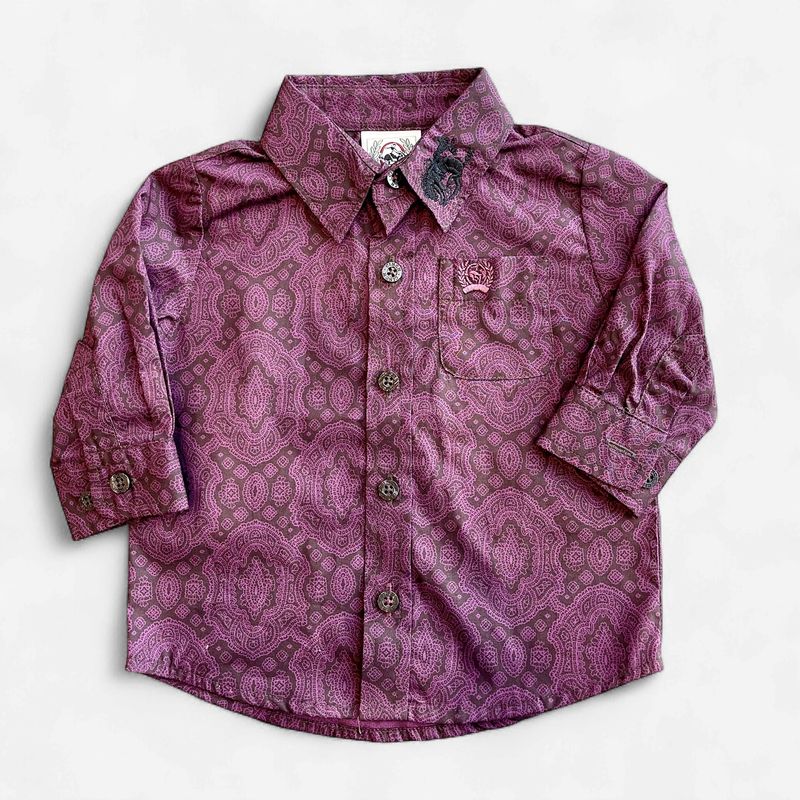 Infant Cinch Pendleton Round-Up Purple Long Sleeve Button Up