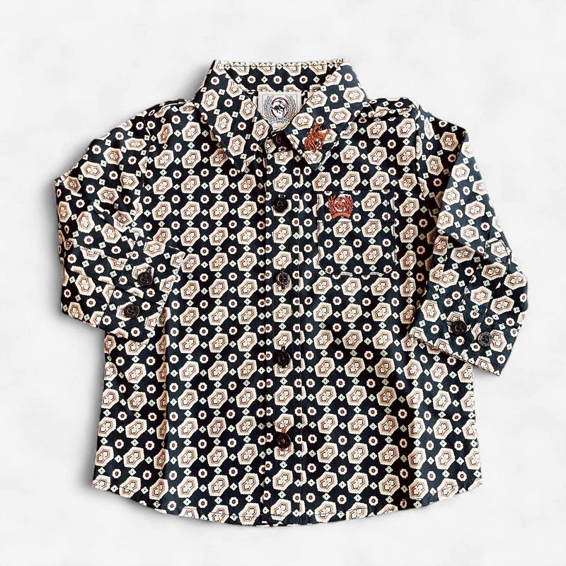 Infant Cinch Pendleton Round-Up Hexagon Long Sleeve Button Up