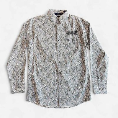 Men's Wrangler Pendleton Round-Up Purple Paisley Long Sleeve Button Up