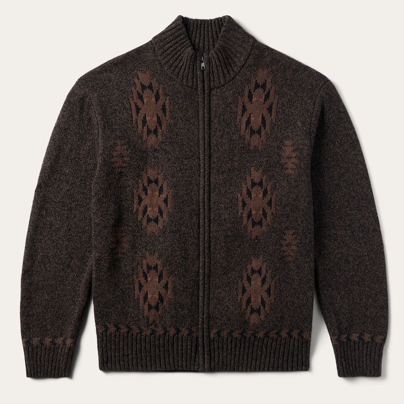 Men's Stetson Pendleton Round-Up Brown Cardigan