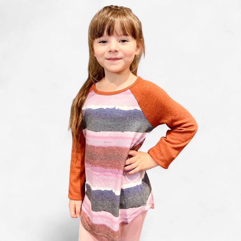 Youth Cruel Pendleton Round-Up  Striped 3/4 Sleeve Tee