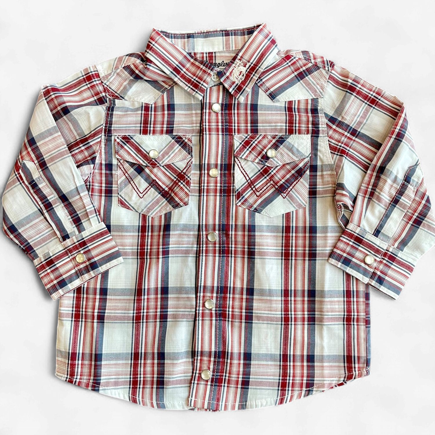 Toddler Wrangler Pendleton Round-Up Plaid Long Sleeve Snap