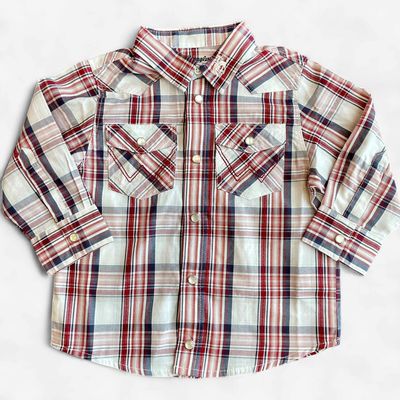 Toddler Wrangler Pendleton Round-Up Plaid Long Sleeve Snap