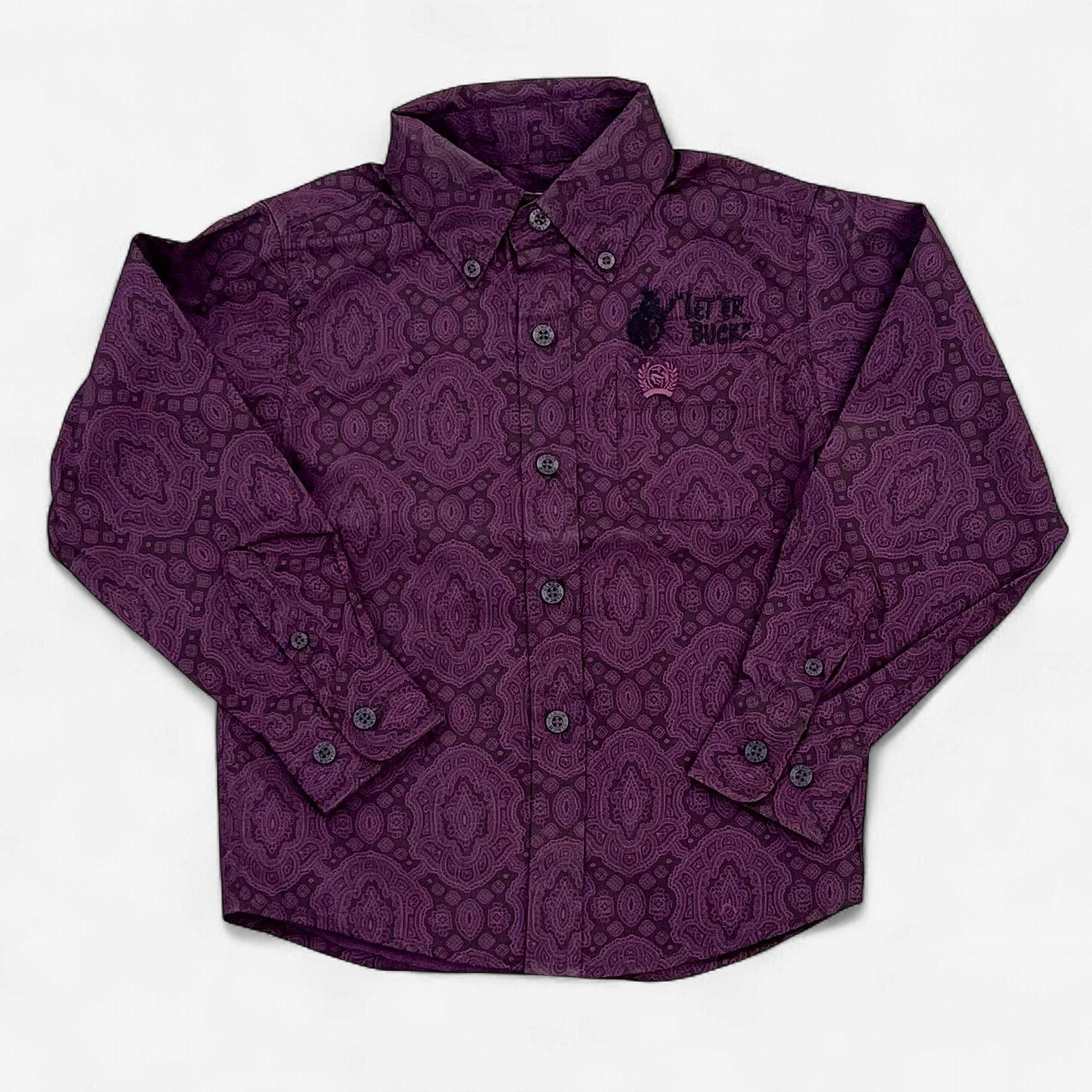 Toddler Cinch Pendleton Round-Up Purple Paisley Long Sleeve Button Up