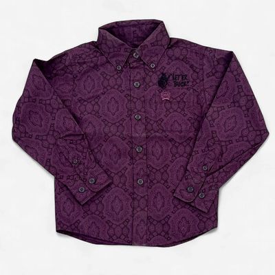 Toddler Cinch Pendleton Round-Up Purple Paisley Long Sleeve Button Up