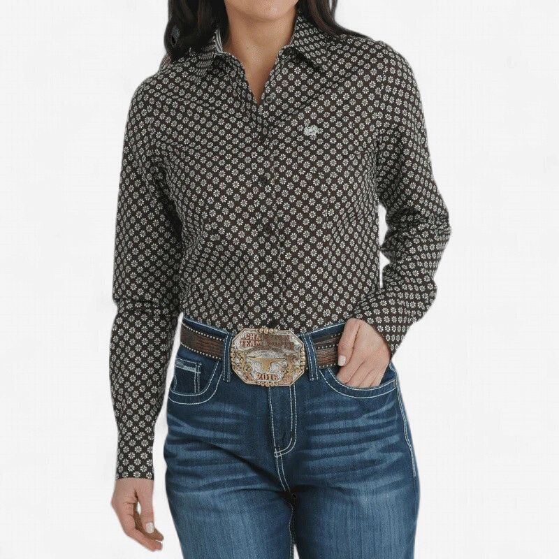 Ladies Cinch Pendleton Round-Up Daisy Long Sleeve Button Up