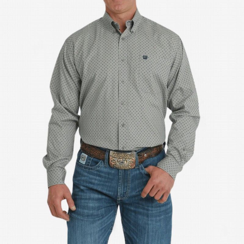 Men's Cinch Pendleton Round-Up Blue Diamond Long Sleeve Button Up