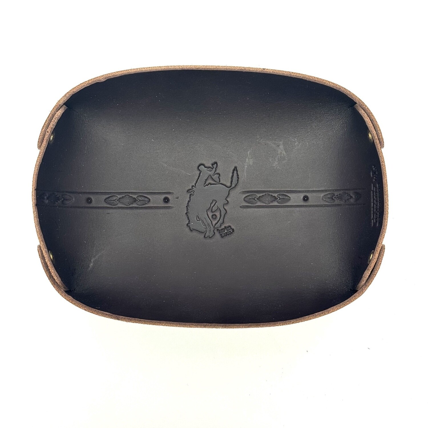 Pendleton Round-Up Dark Brown Leather Valet Tray