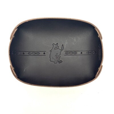 Pendleton Round-Up Dark Brown Leather Valet Tray