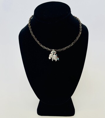 Happy Canyon Horse Hair Feather Bead Spiral Necklace