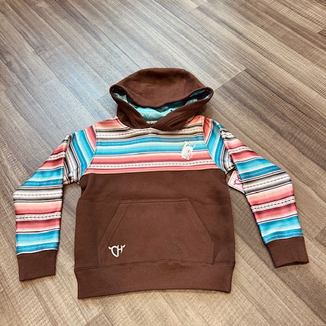 Youth Girls Pendleton Round-Up Brown Serape Hoodie