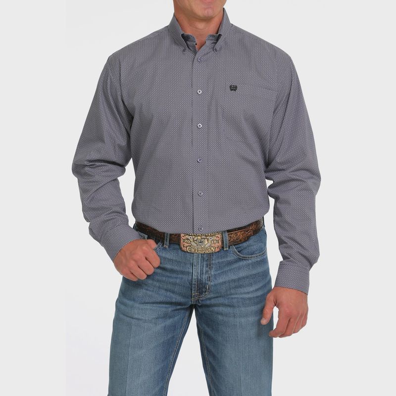 Men's Cinch Pendleton Round-Up Lilac Diamond Long Sleeve Button Up
