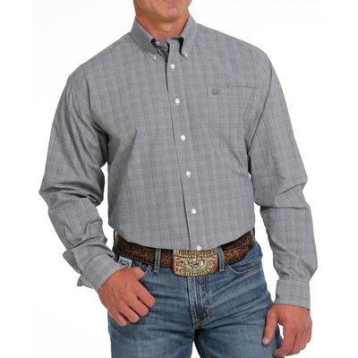 Men's Cinch Pendleton Round-Up Purple/Gray Plaid Long Sleeve Button Up