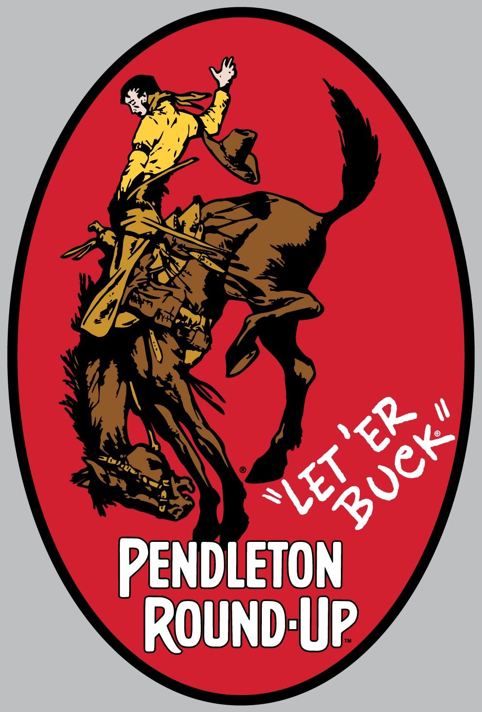 Red Pendleton Round-Up Trailer Decal