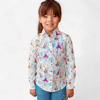 Youth Cruel Girls Pendleton Round-Up Western Print Long Sleeve Snap