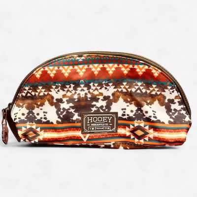 Pendleton Round-Up Aztec/Cow Print Hooey Make Up Bag
