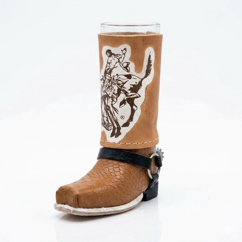 Pendleton Round-Up Brown Boot Shot Glass