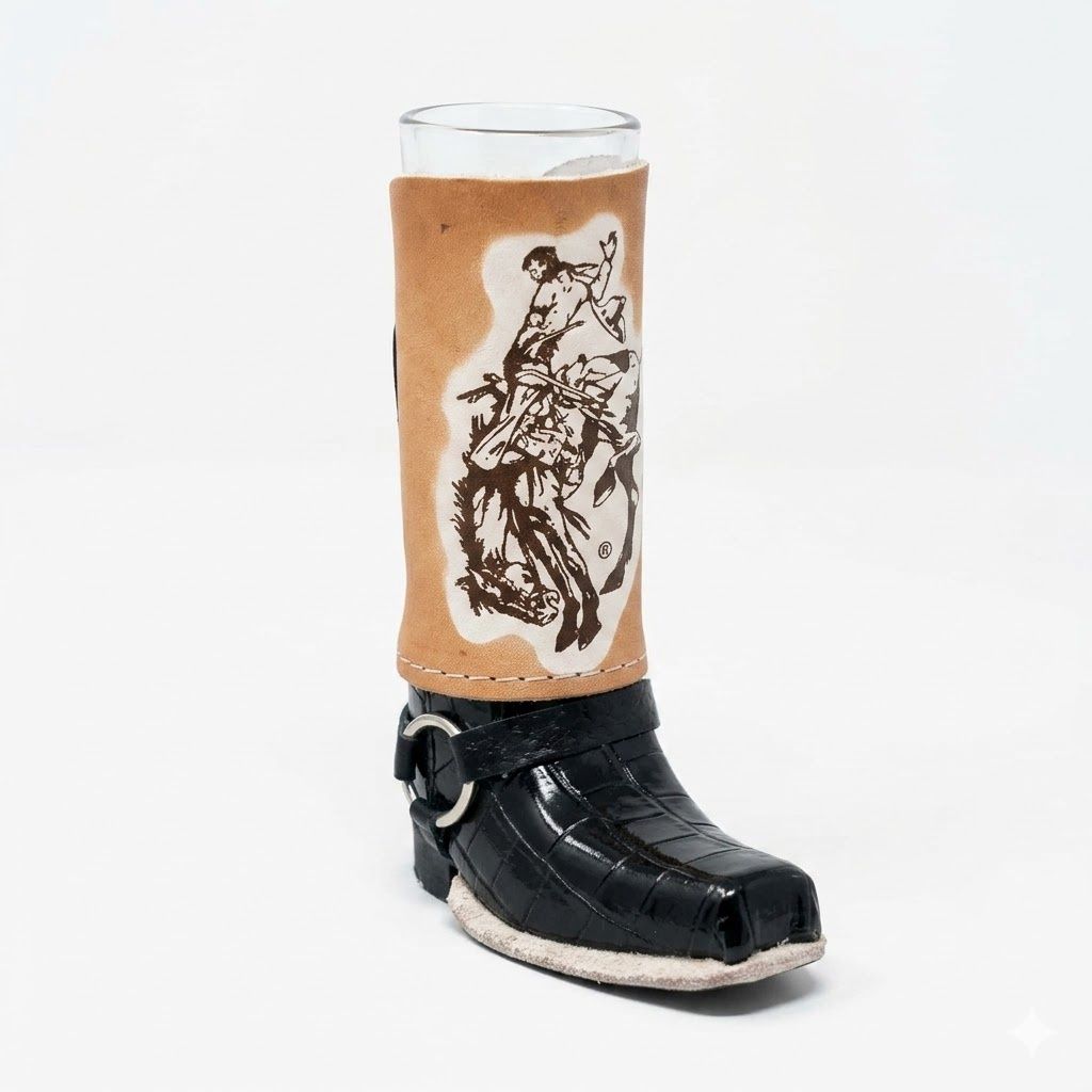 Pendleton Round-Up Black Boot Shot Glass