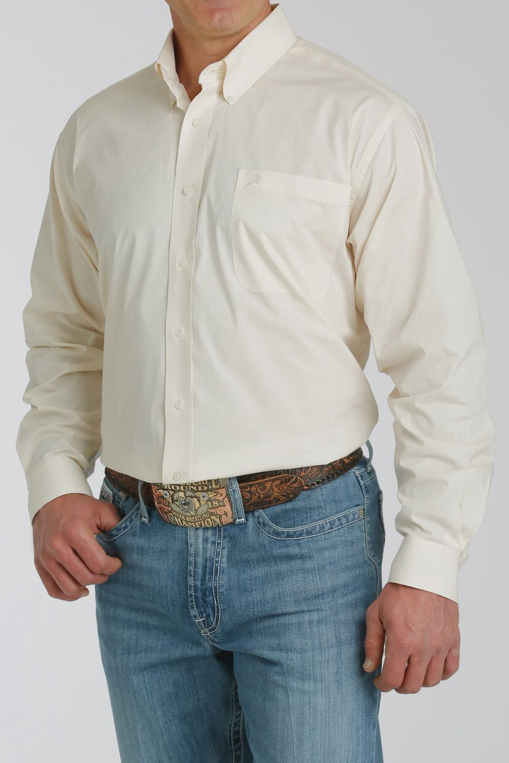Men's Cinch Pendleton Round-Up Black and Cream Long Sleeve Button Up