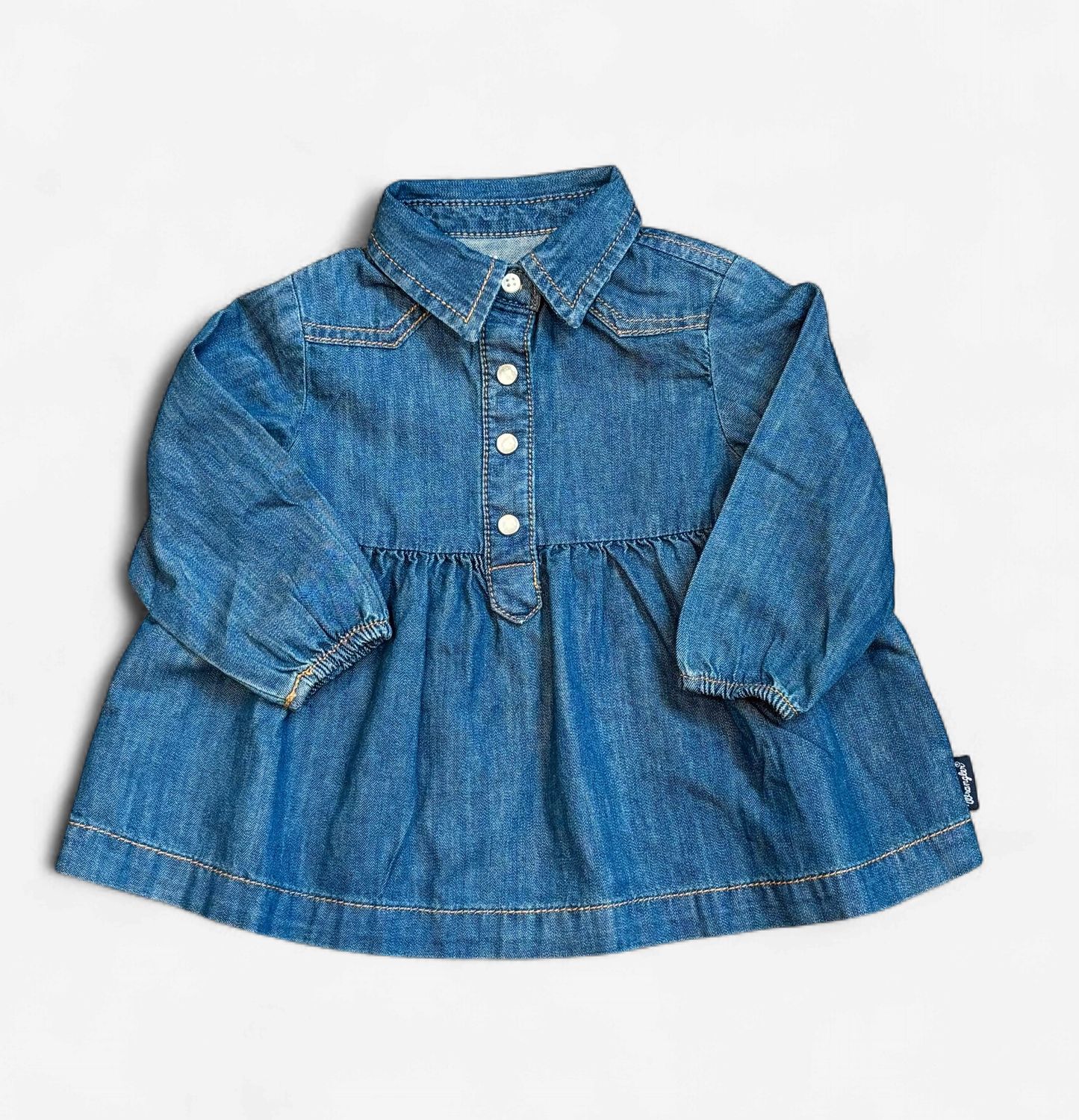 Infant Wrangler Pendleton Round-Up Denim Long Sleeve Dress