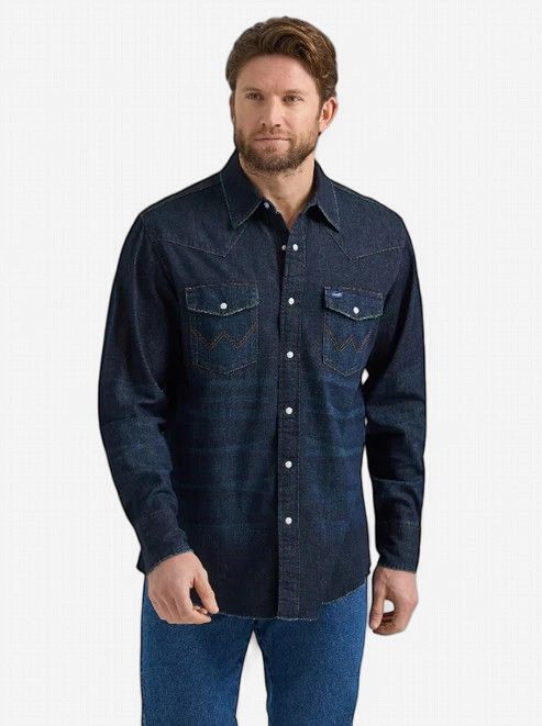 Men's Wrangler Pendleton Round-Up Denim Western Workshirt