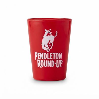 Pendleton Round-Up Red Silipint Shot Glass