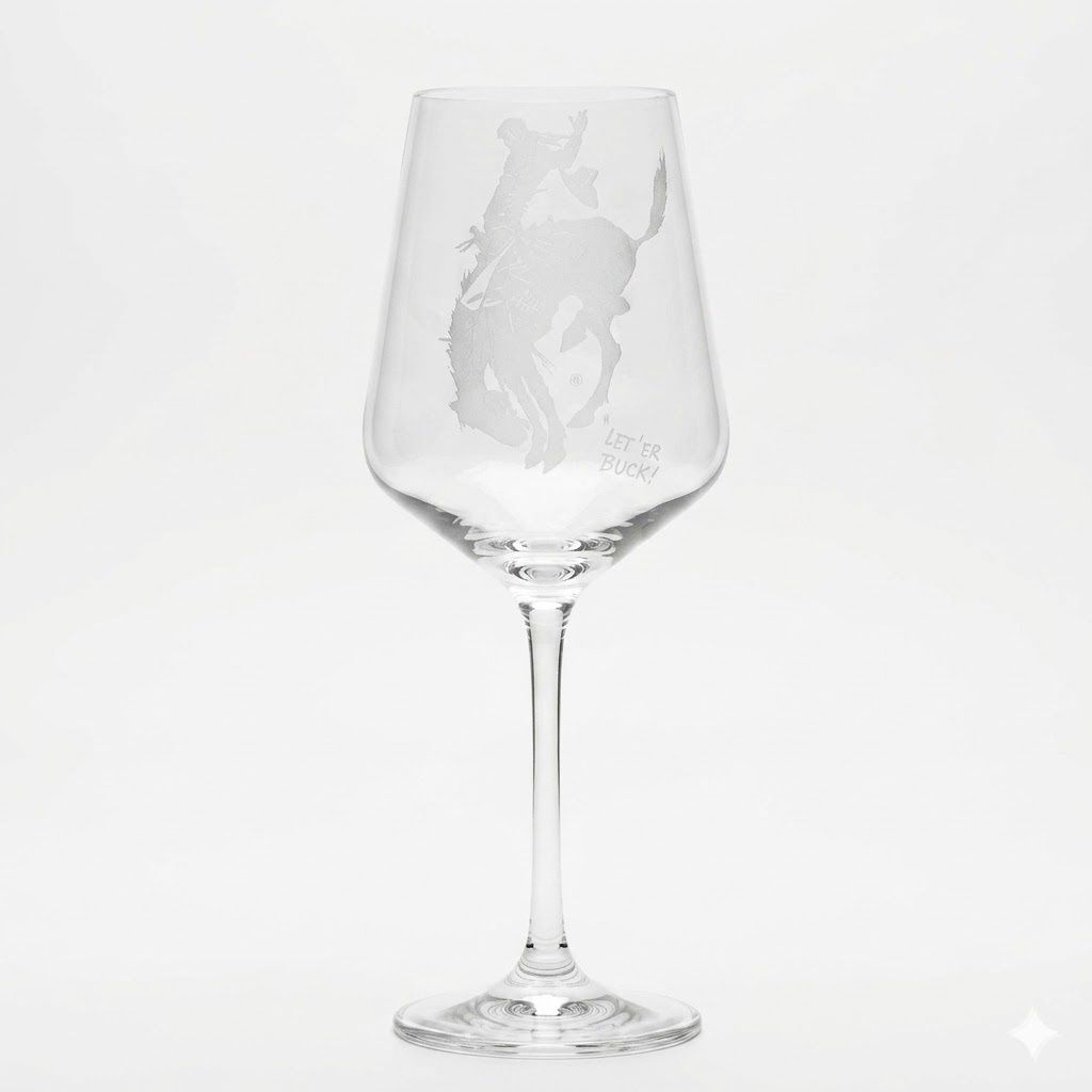 Pendleton Round-Up Crystal White Wine Glass