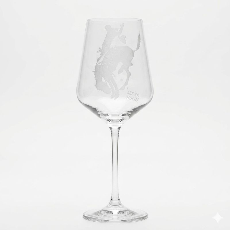 Pendleton Round-Up Crystal White Wine Glass