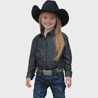 Youth Cruel Girls Pendleton Round-Up Silver Stripe Long Sleeve Snap