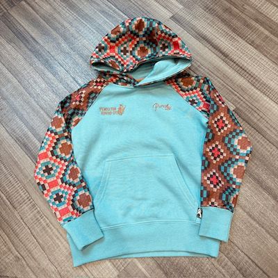 Youth Hooey Pendleton Round-Up Turquoise Punchy Hoodie