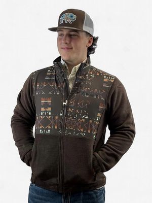 Men's Hooey Pendleton Round-Up Brown Aztec Tech Jacket