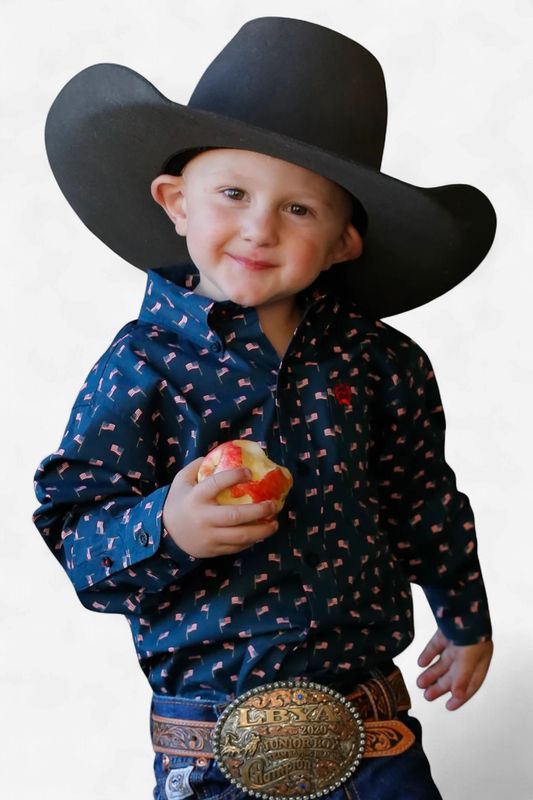 Toddler Cinch Pendleton Round-Up USA Long Sleeve Button