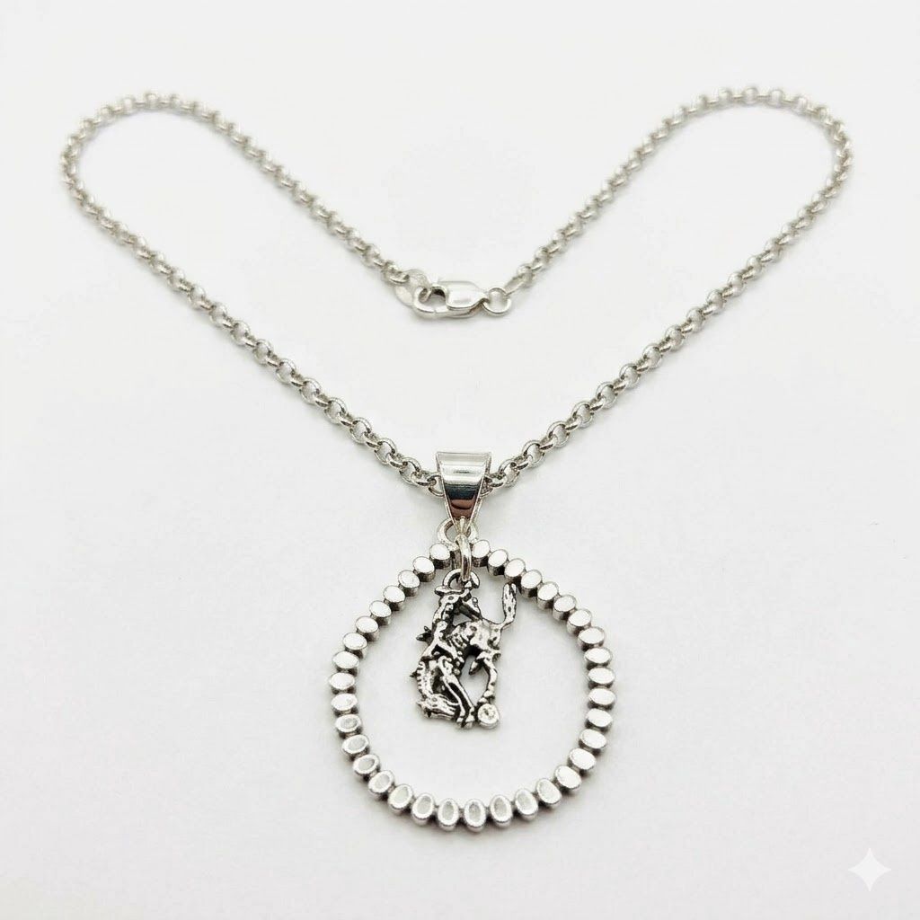 Pendleton Round-Up Montana Silversmiths Beaded Teardrop Necklace