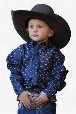 Infant Cinch Pendleton Round-Up USA Long Sleeve Button Up