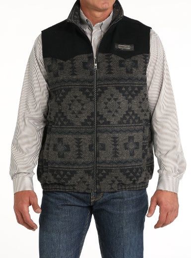 Men's Cinch Pendleton Round-Up Wool Conceal Carry Vest Navy