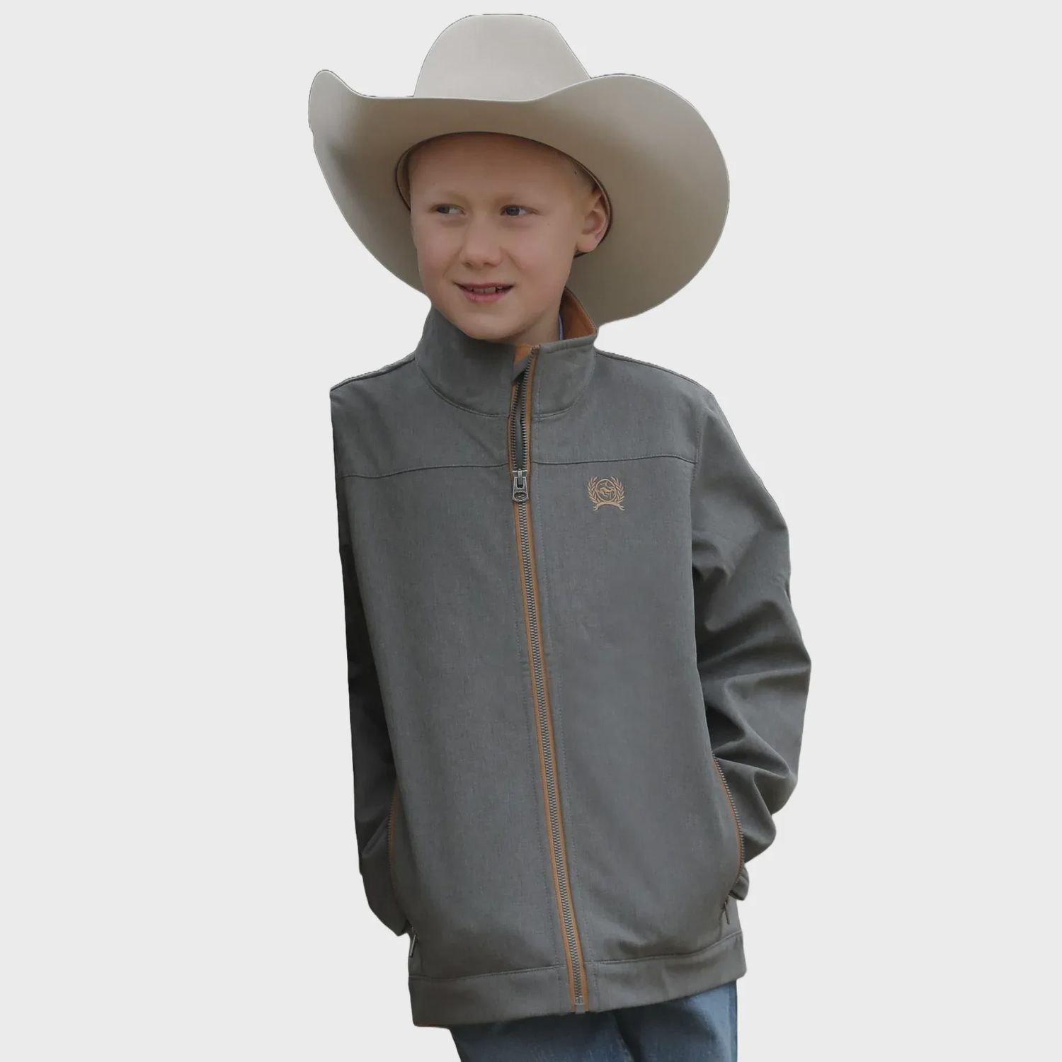 Youth Cinch Pendleton Round-Up Gray Bonded Jacket