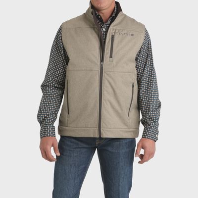 Men's Cinch Pendleton Round-Up Bonded Conceal Carry Vest - Khaki