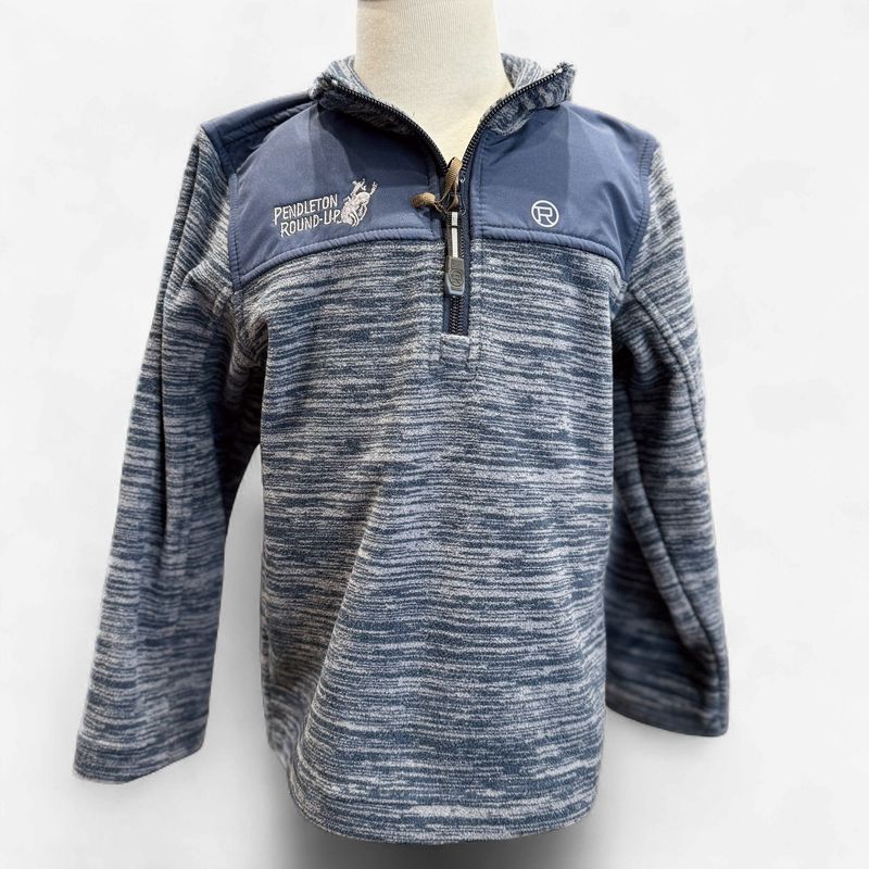 Youth Roper Pendleton Round-Up Blue Microfleece 3/4 Zip