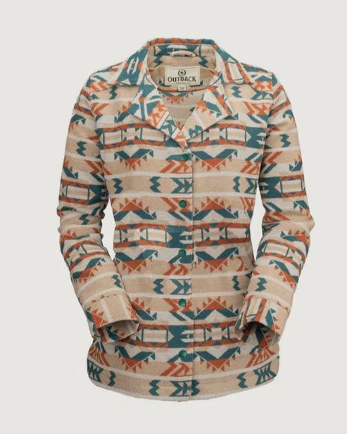 Ladies Outback Pendleton Round-Up Burnt Orange Daphne Shirt Jacket