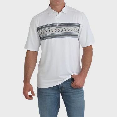 Men's Cinch Pendleton Round-Up Geometric Stripe Arenaflex Polo