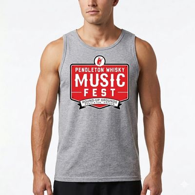 Men's Gray Pendleton Whisky Music Fest Tank Top